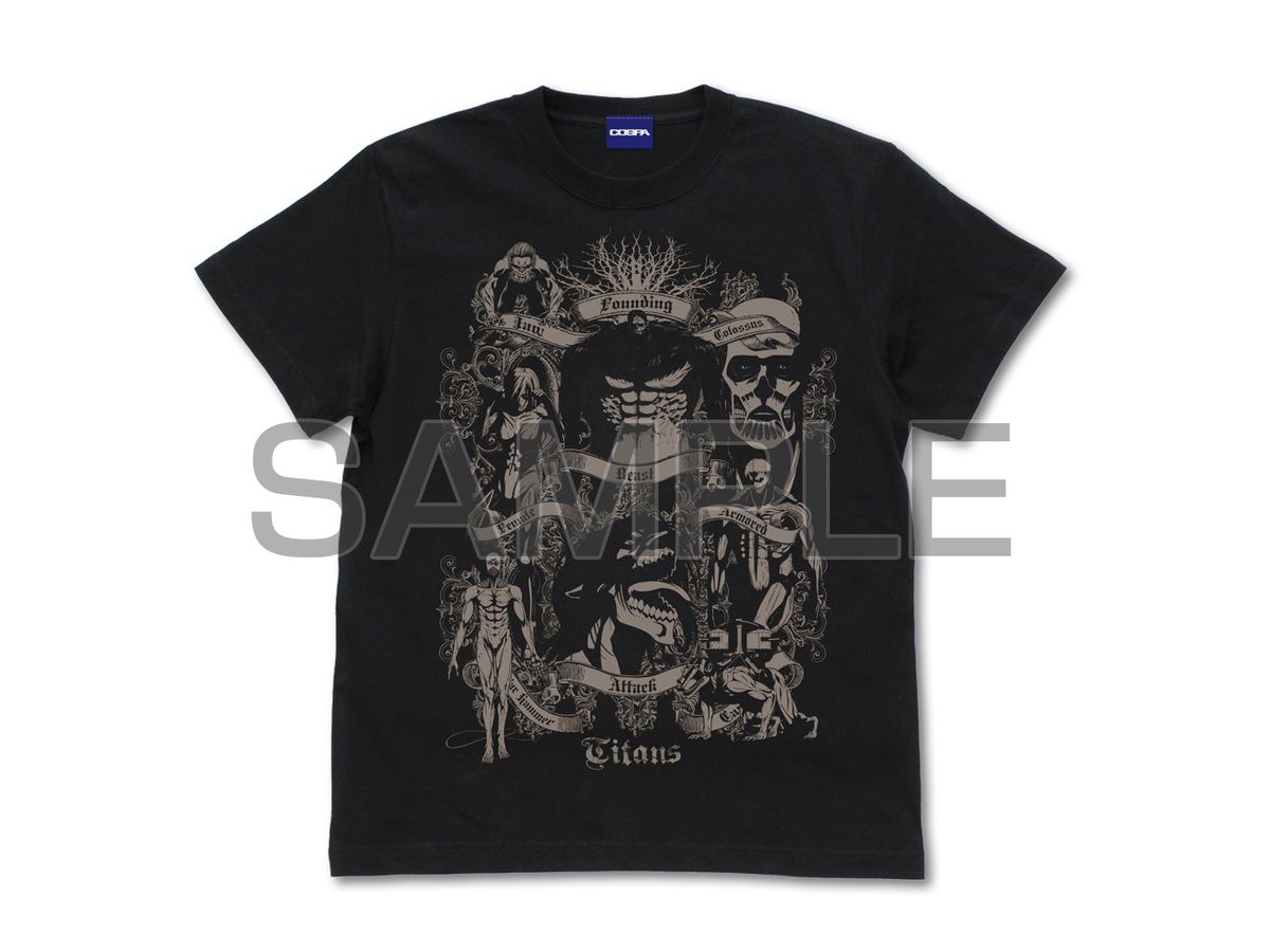 Attack on Titan: Nine Titan T-shirt BLACK S