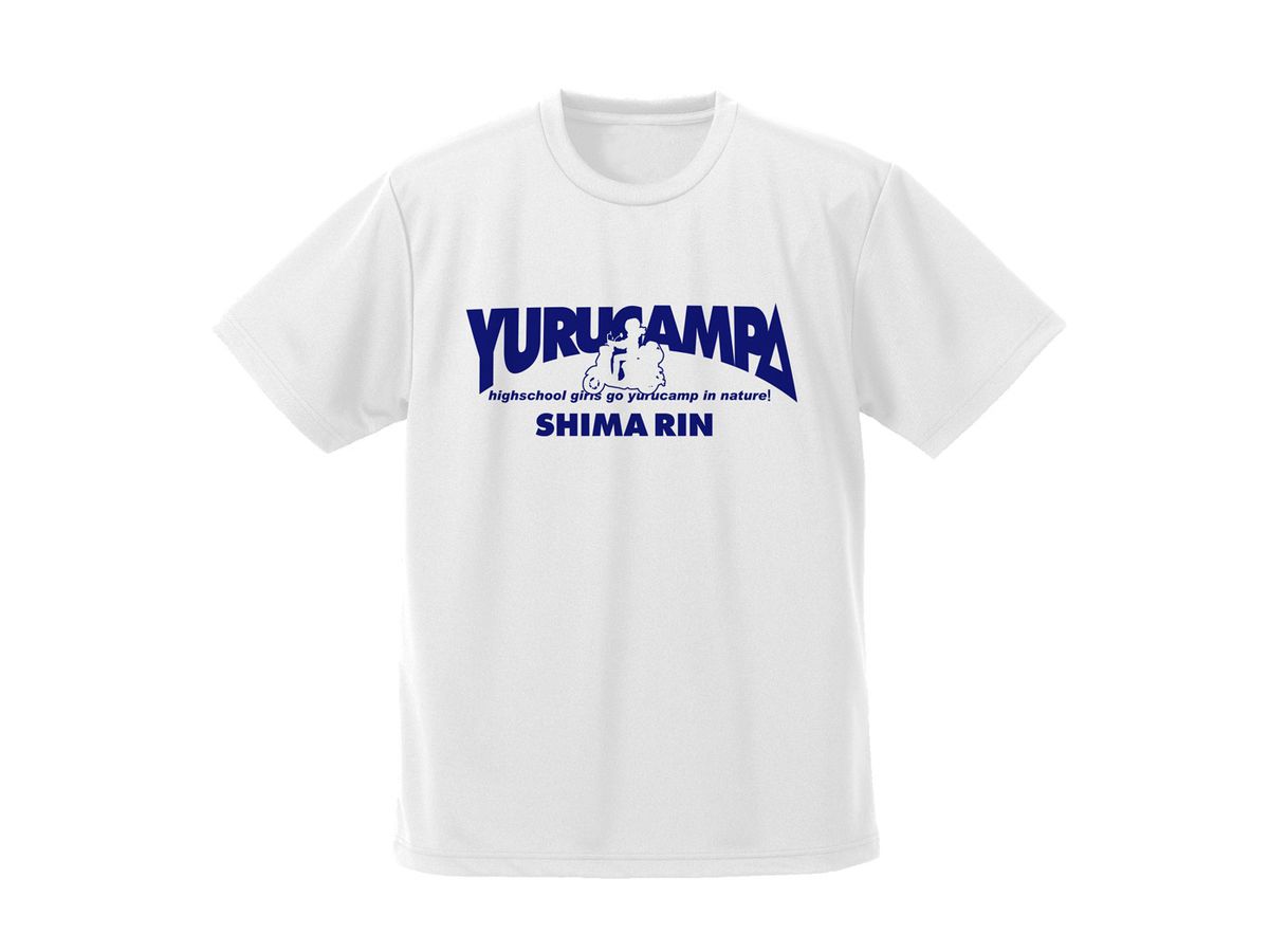 Laid-Back Camp: Silhouette Shima Rin Dry T-shirt WHITE S
