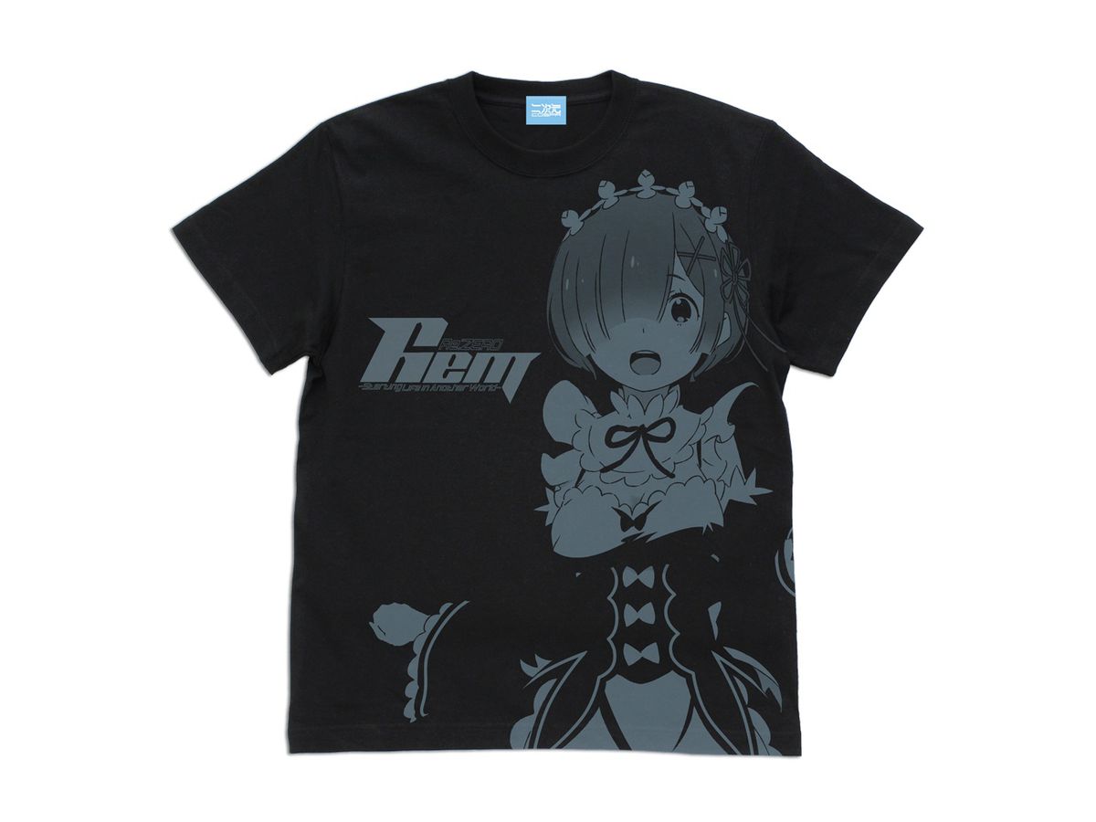Re: Zero Starting Life in Another World: Rem All Print T-shirt BLACK S