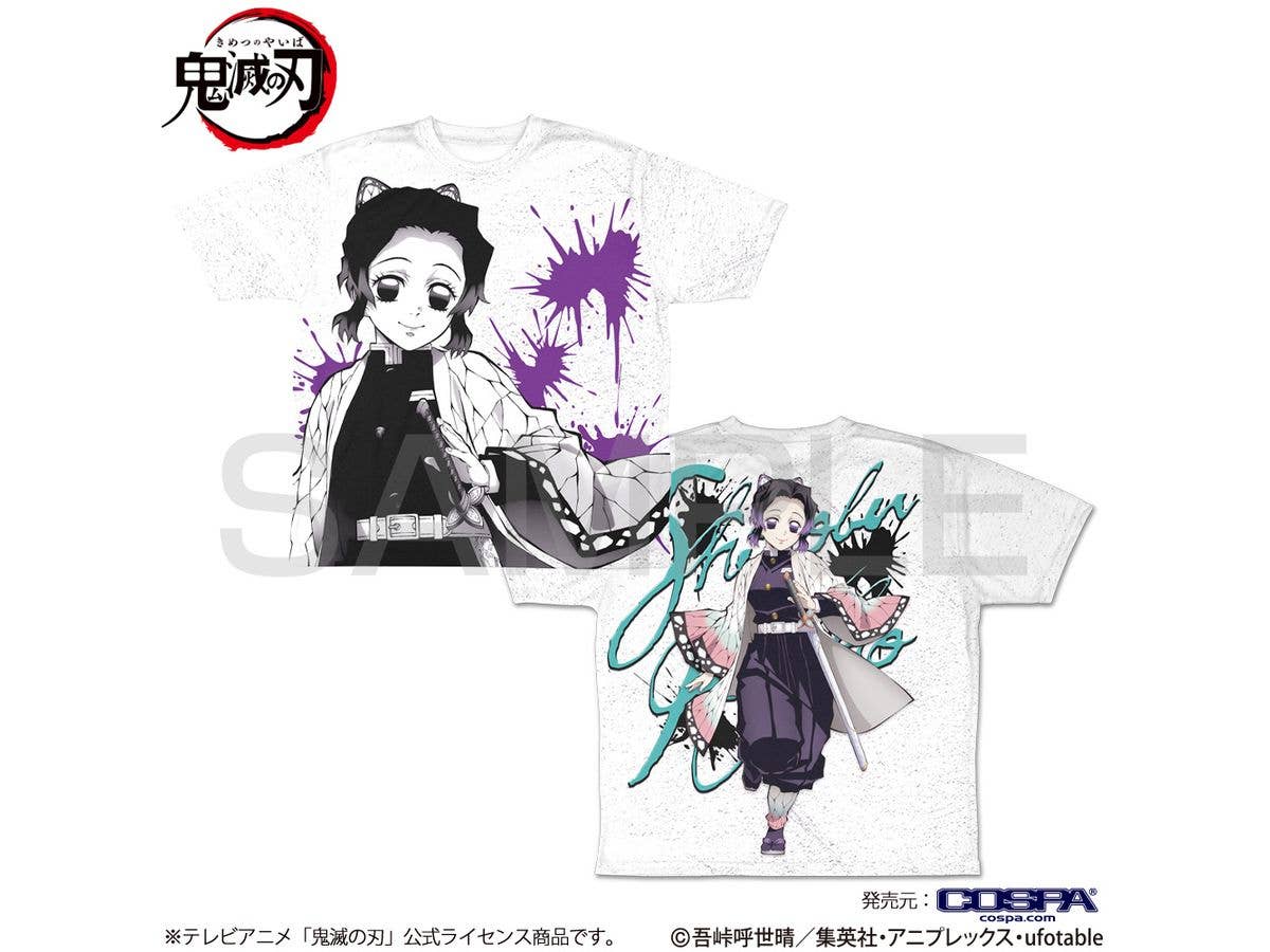 Anime Demon Slayer: Shinobu Kocho Double-Sided Full Graphic T-Shirt / M