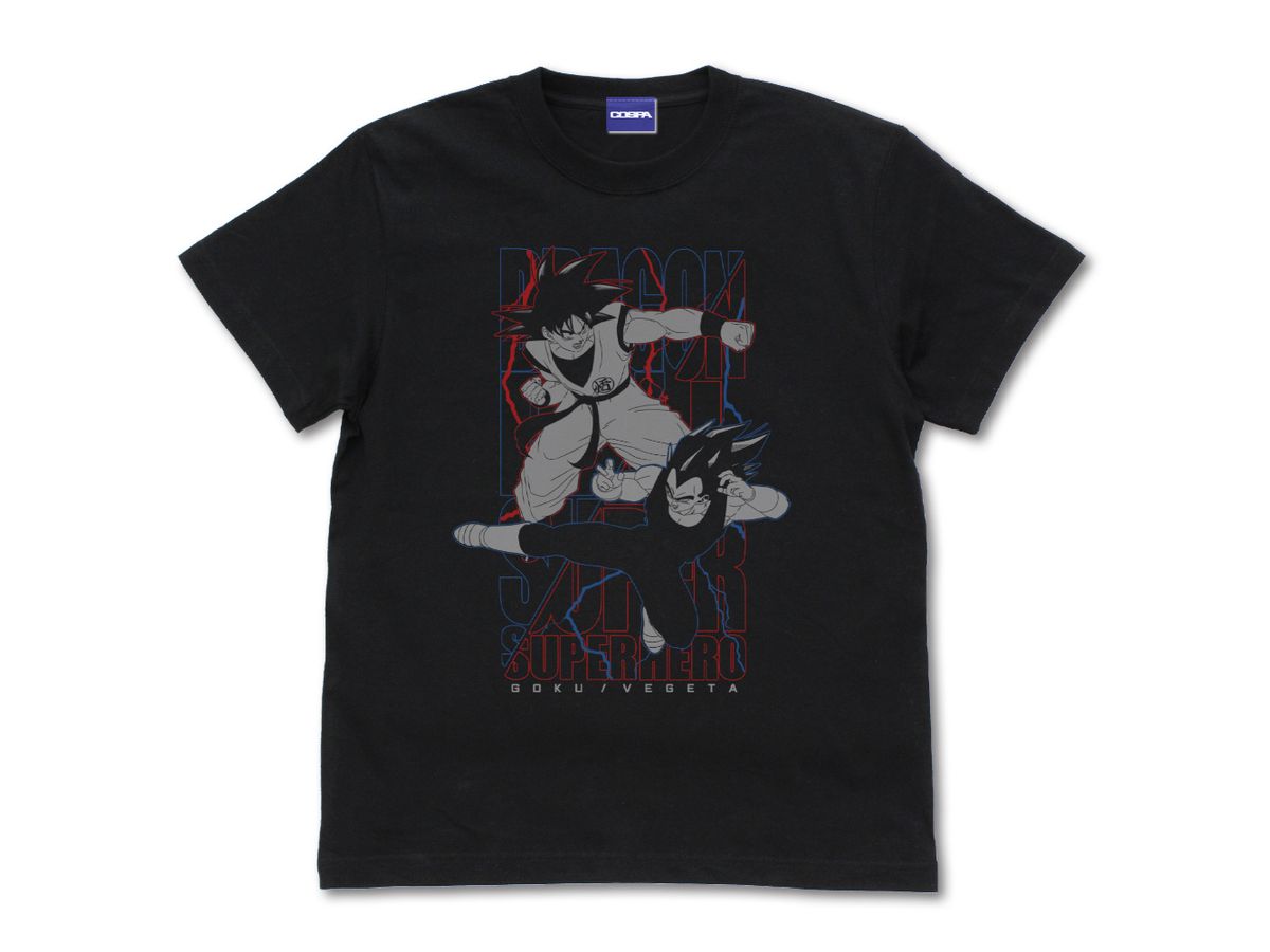 Dragon Ball Super Superhero: Superhero Goku & Vegeta T-Shirt / Black-L
