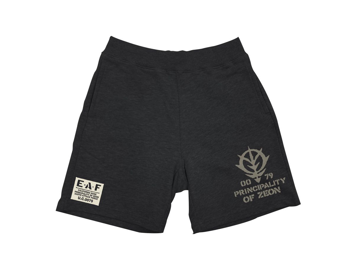Mobile Suit Gundam: Zeon Earth Attack Force Sweat Shorts BLACK M