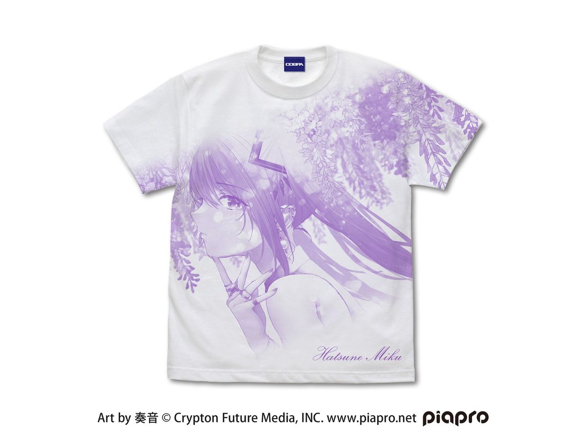 Miku Hatsune All Print T-shirt Kanon Ver. WHITE M
