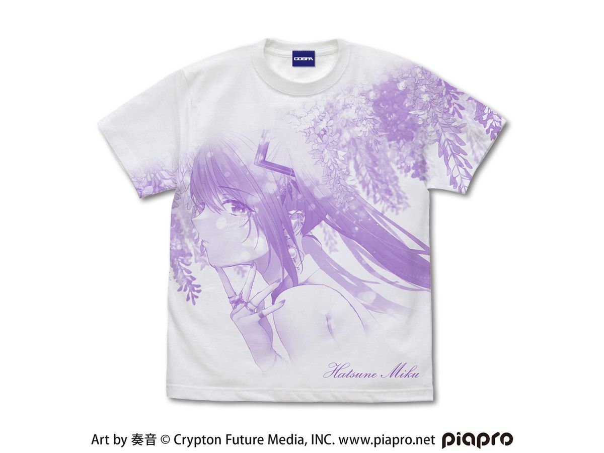 Hatsune Miku All Print T-Shirt Kanade Ver. / White-Xl