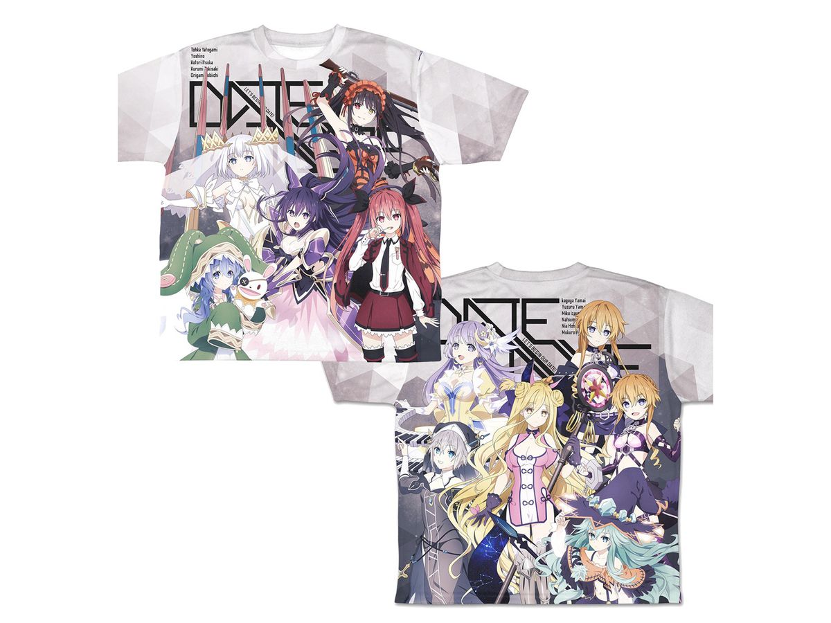 Date A Live IV Heroine Set Double-sided Full Graphic T-shirt S