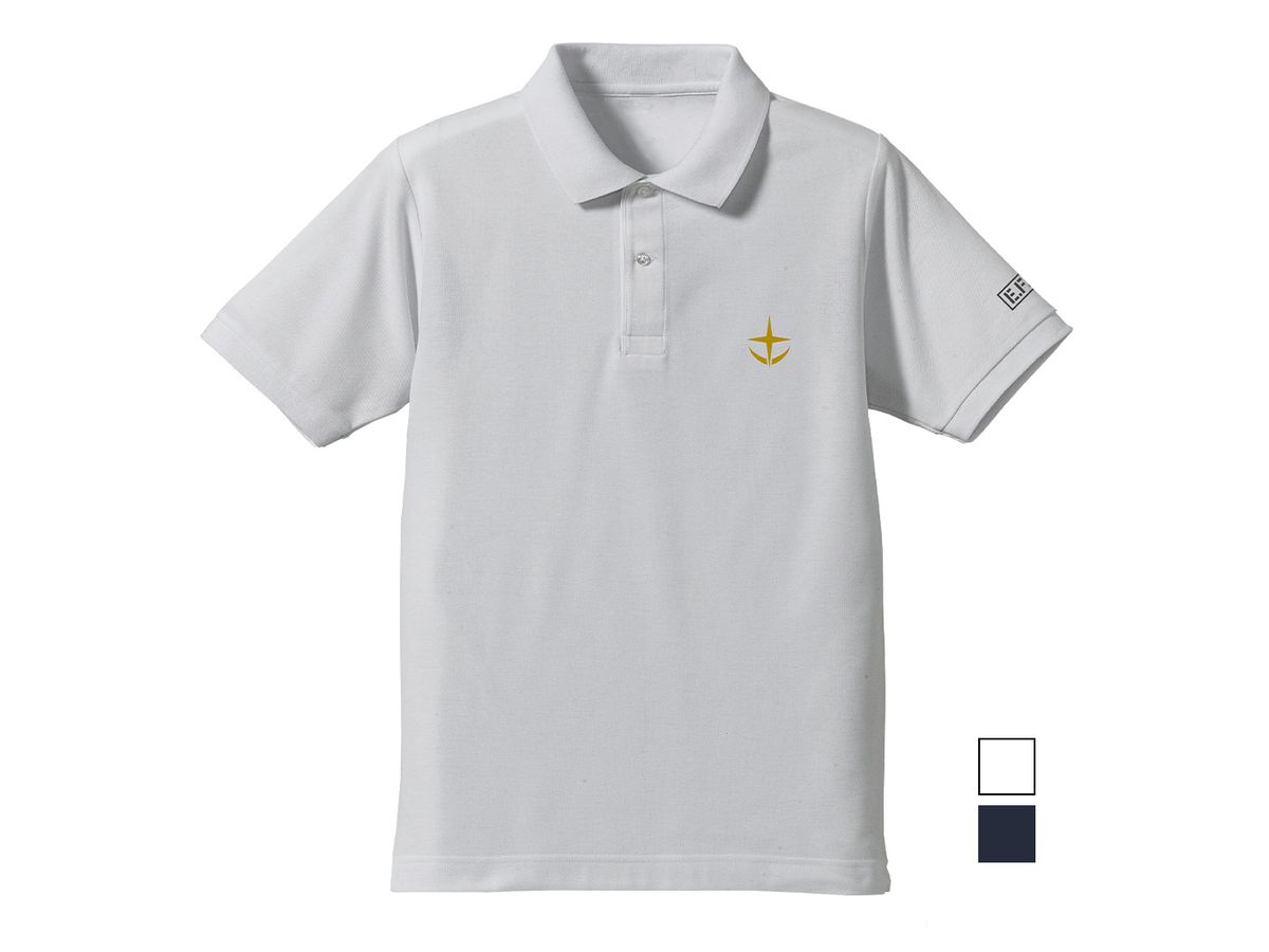 Mobile Suit Gundam: United Nation Troops Embroidered Polo Shirt WHITE M