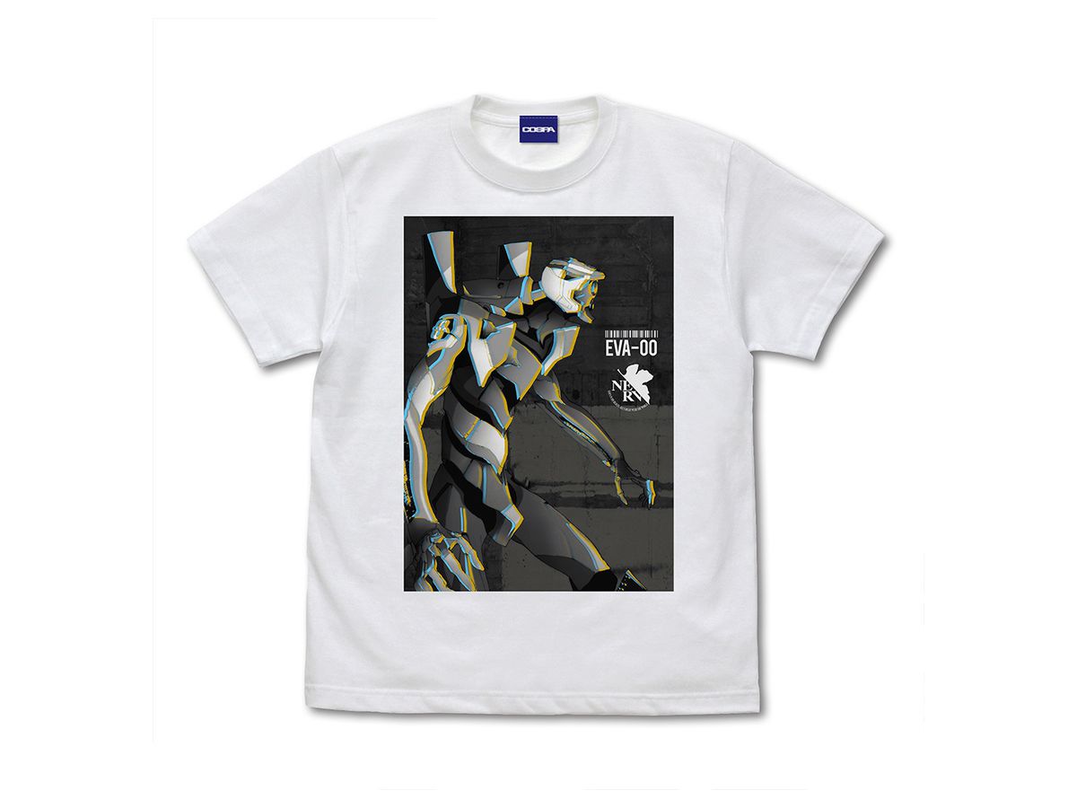 EVANGELION: Eva Unit 0Effect Visual T-shirt WHITE L