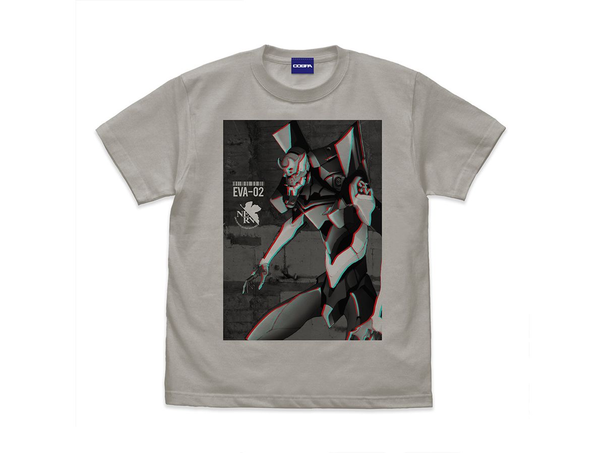 Evangelion: Eva Unit 2 Effect Visual T-Shirt / Light Gray-M