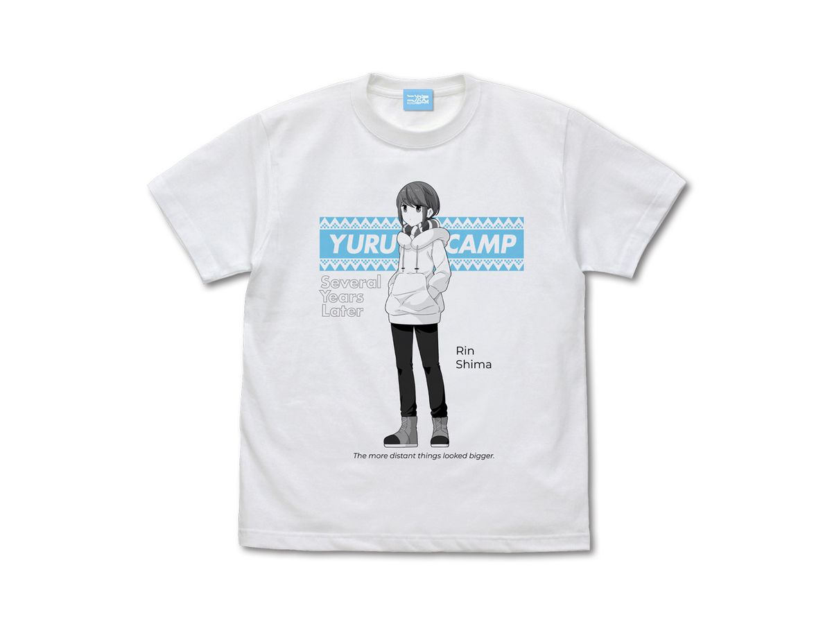 Laid-Back Camp: Rin Shima T-shirt WHITE L