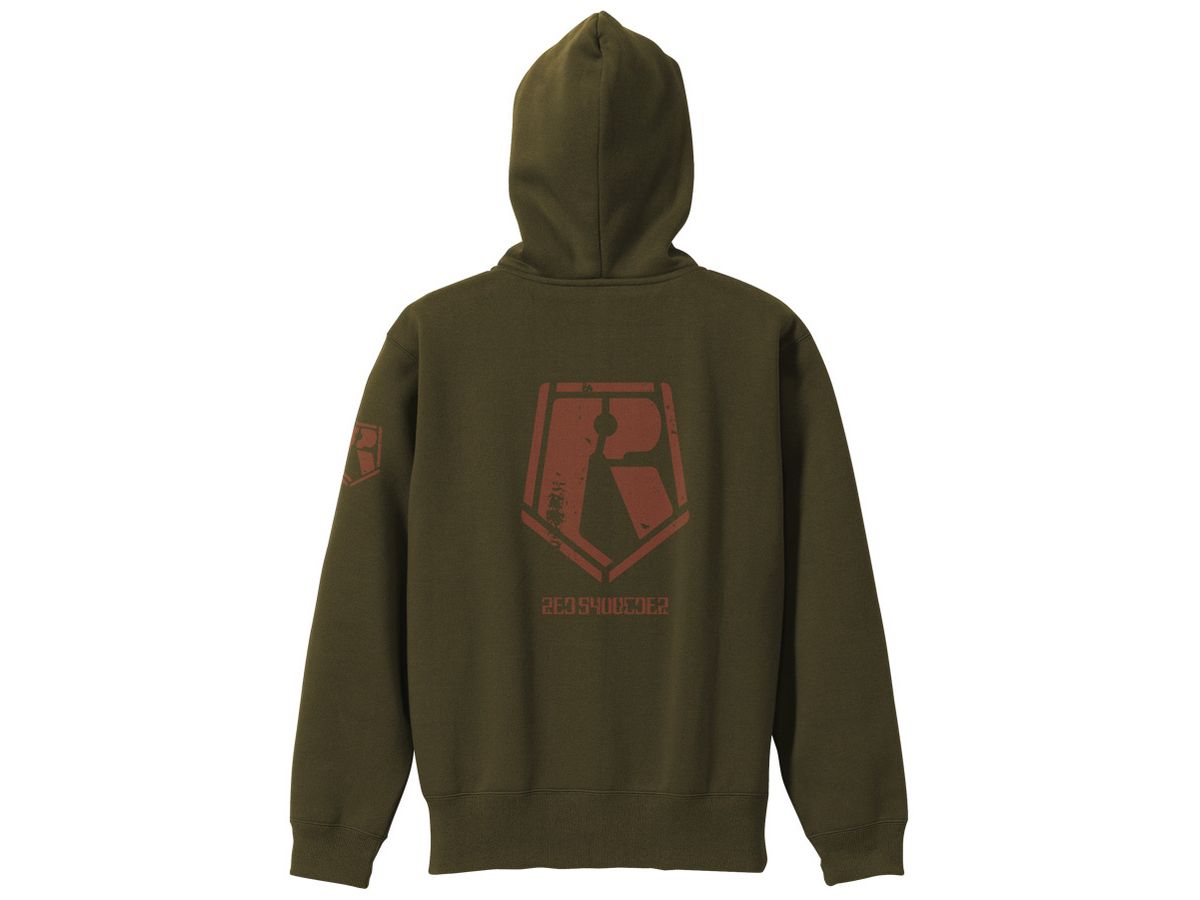VOTOMS: Red Shoulder Custom Zip Hoodie MOSS S