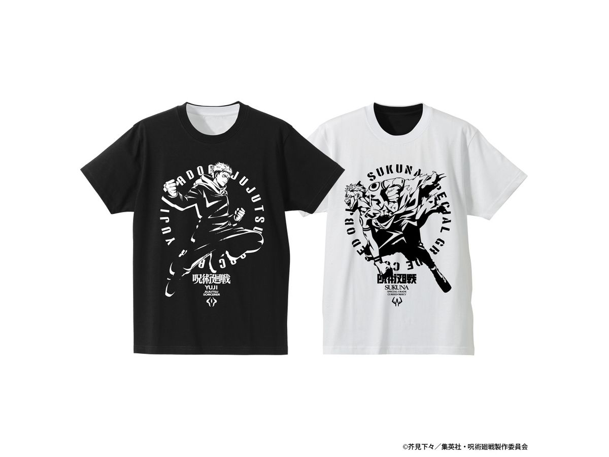 Jujutsu Kaisen: Yuji Itadori Sukuna Reversible T-shirt BLACK x WHITE L
