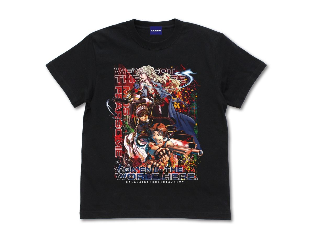 Black Lagoon: Top 3 Scariest Women on Earth Full Color T-shirts BLACK XL