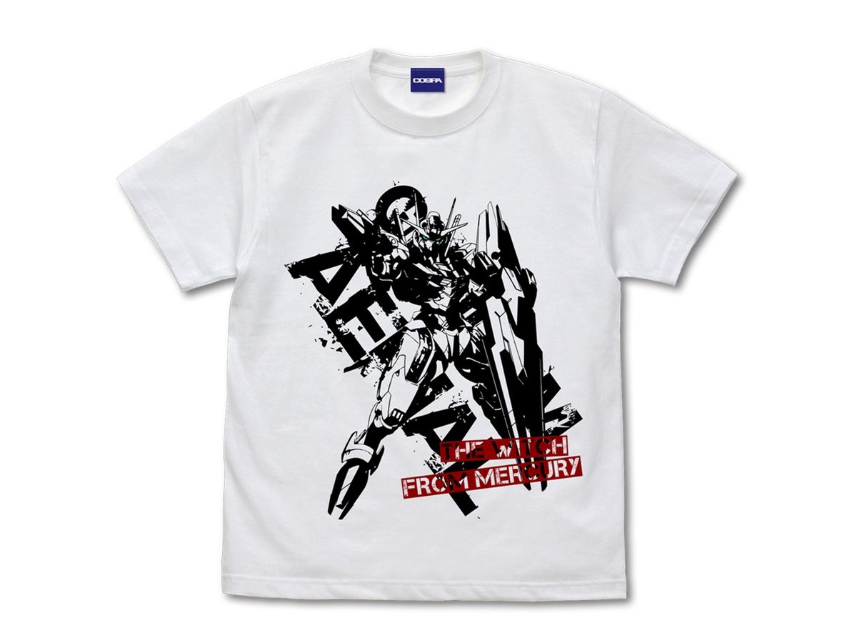 Mobile Suit Gundam The Witch From Mercury: Gundam Aerial T-shirt WHITE XL