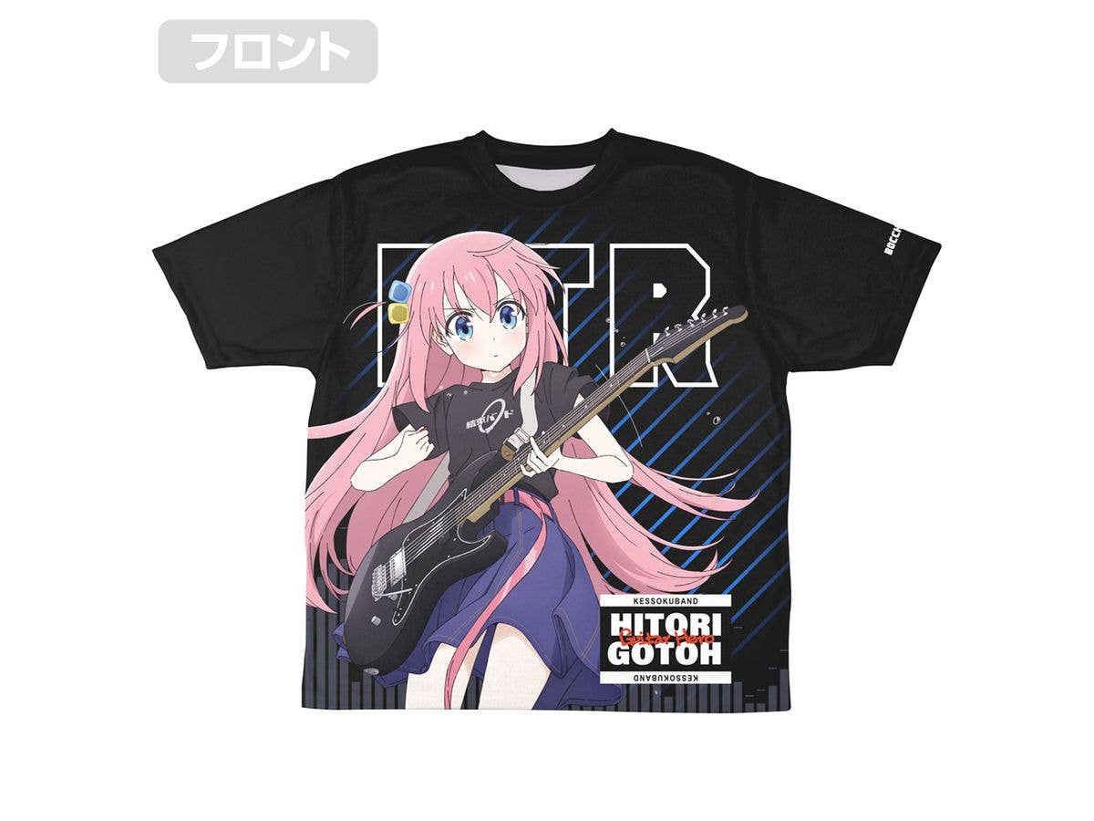 Anime Bocchi the Rock!: Original Illustration of Goto Hitori - Double-Sided Full Graphic T-Shirt / L