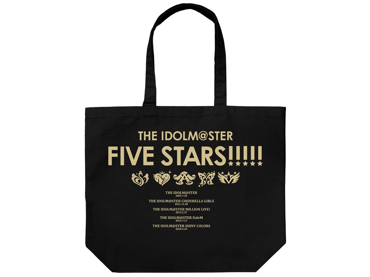 THE IDOLM@STER FIVE STARS !!!!! Large tote BLACK