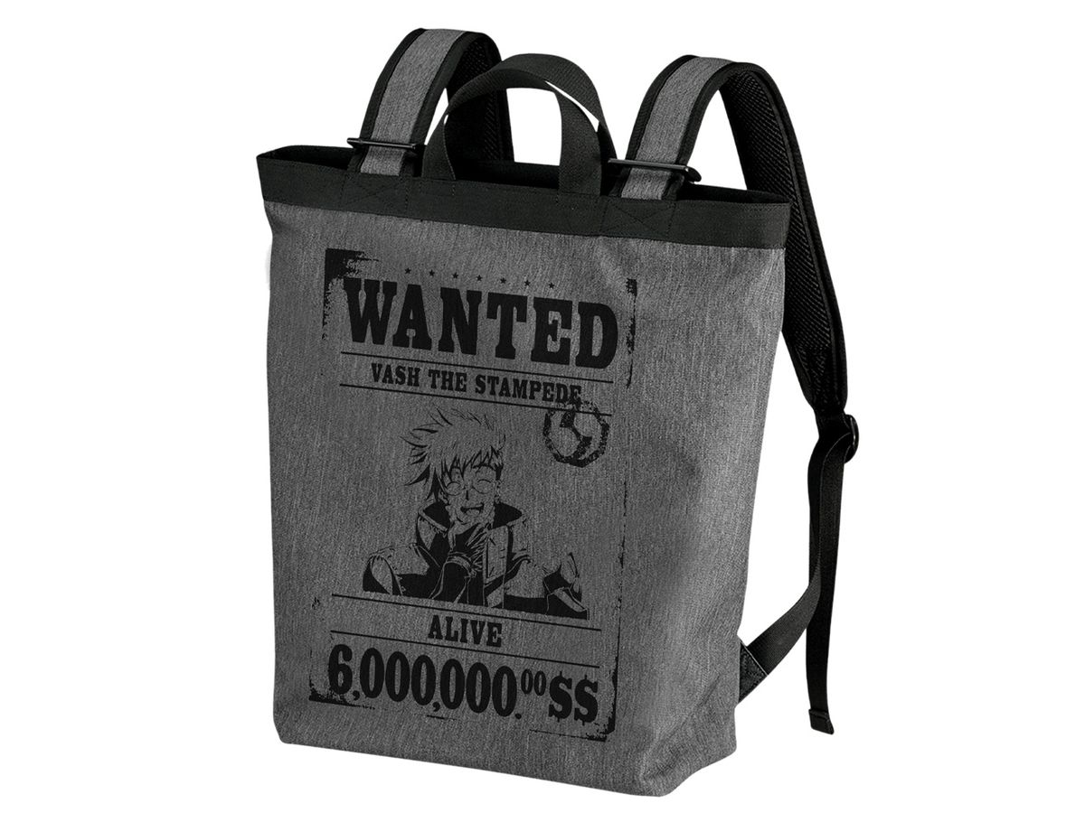 TRIGUN STAMPEDE: Vash's Wanted Poster 2way Backpack HEATHER CHARCOAL