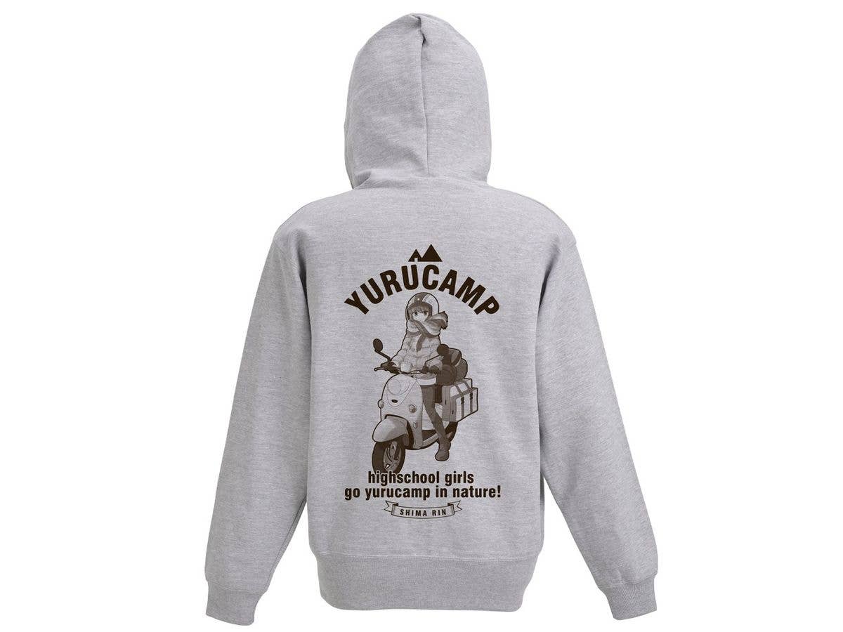 Laid-Back Camp: Rin Shima and Scooter Zip Parka MIX GRAY XL