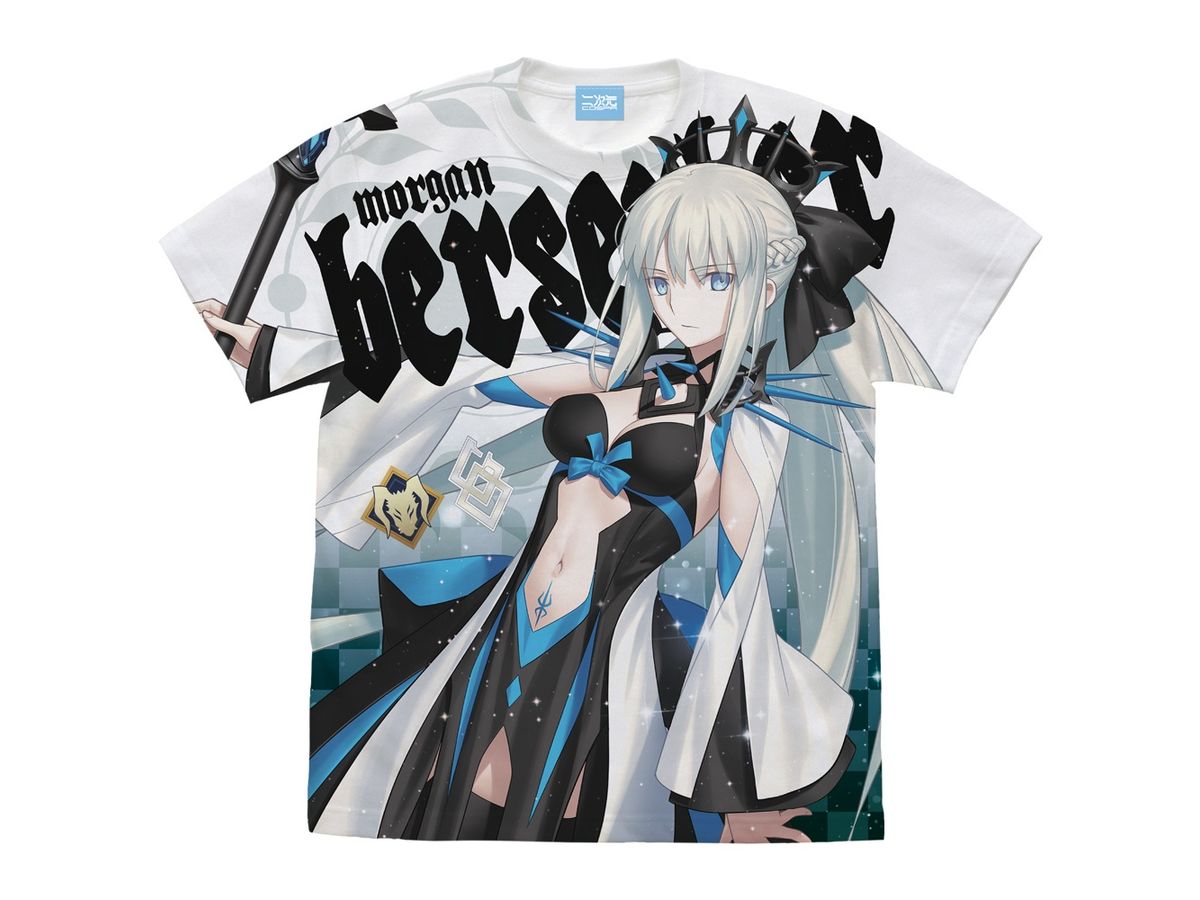 Fate/Grand Order: Berserker Morgan Full Graphic T-shirt WHITE S