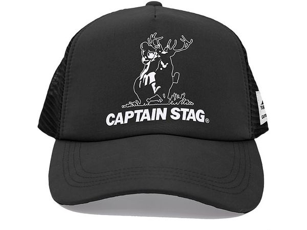 Laid-Back Camp x Captain Stag Mesh Cap BLACK