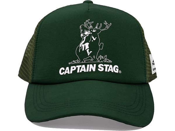 Laid-Back Camp x Captain Stag Mesh Cap GREEN