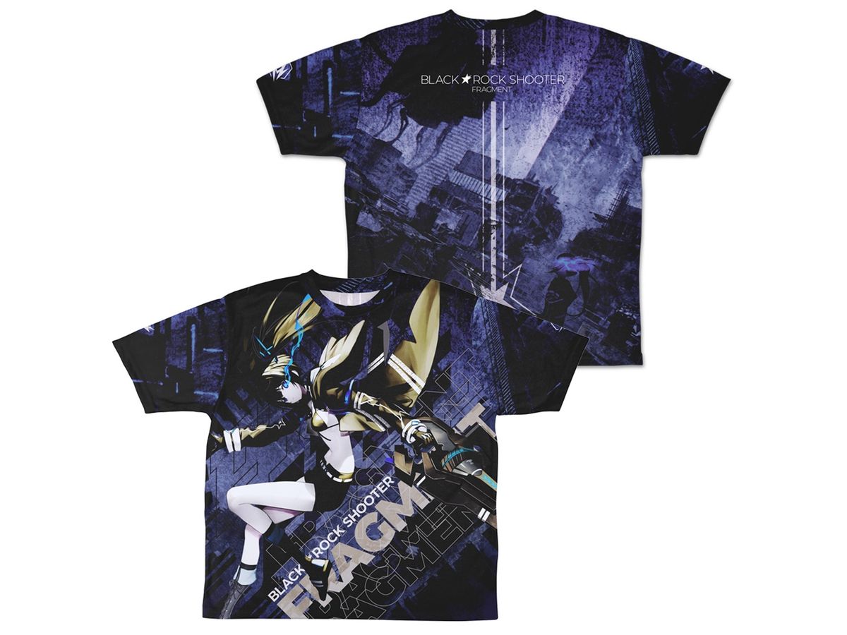 Black Rock Shooter FRAGMENT Double-Sided Full Graphics T-shirt L
