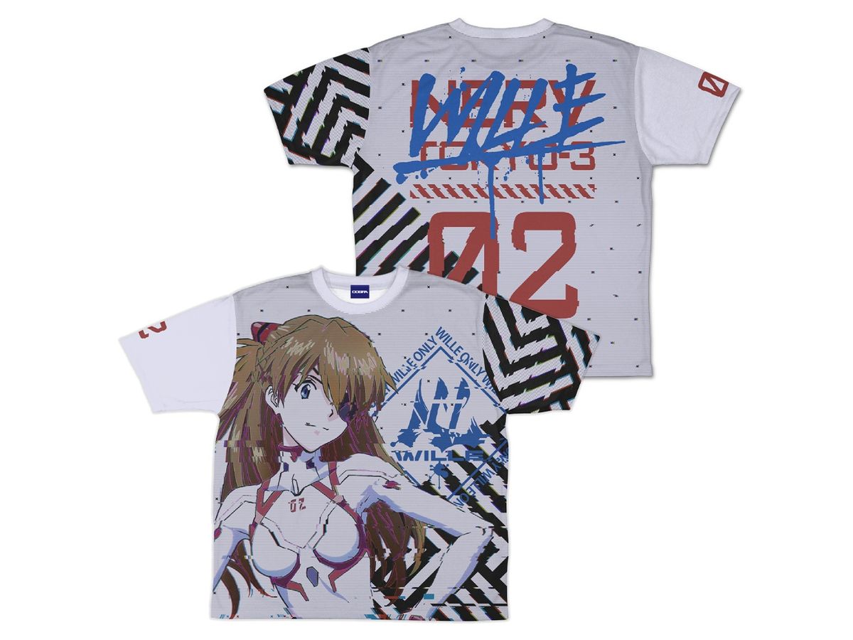 EVANGELION: Shikinami Asuka Langley Double-sided Full Graphics T-shirt WILLE Ver. S