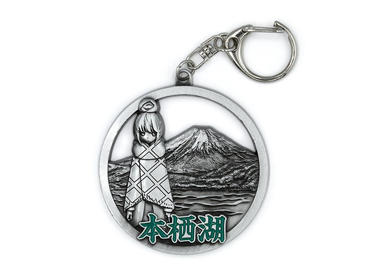 Laid-Back Camp Shima Rin and Motosuko Metal Key Chain