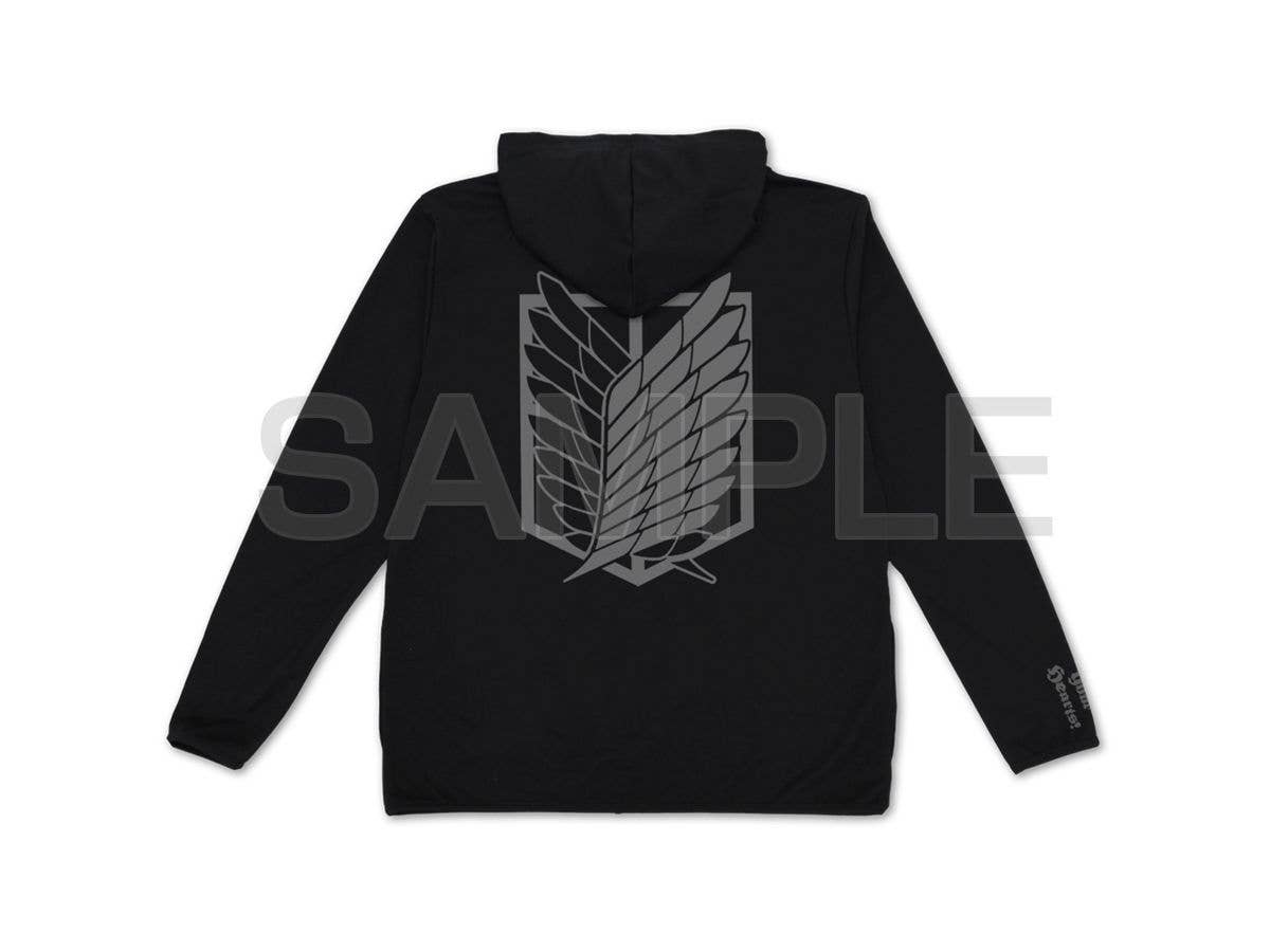 Attack on Titan: Survey Corps Lightweight Dry Hoodie / BLACK-XL