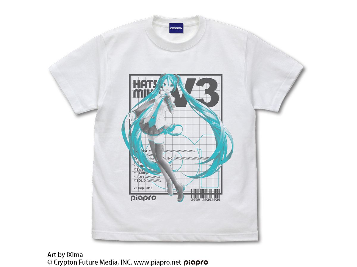 Hatsune Miku V3 T-shirt Ver.3.0 WHITE L