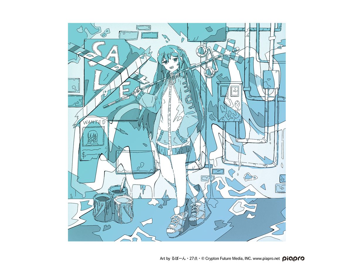 Hatsune Miku T-Shirt Rubon.27 Points.Ver. / White-L