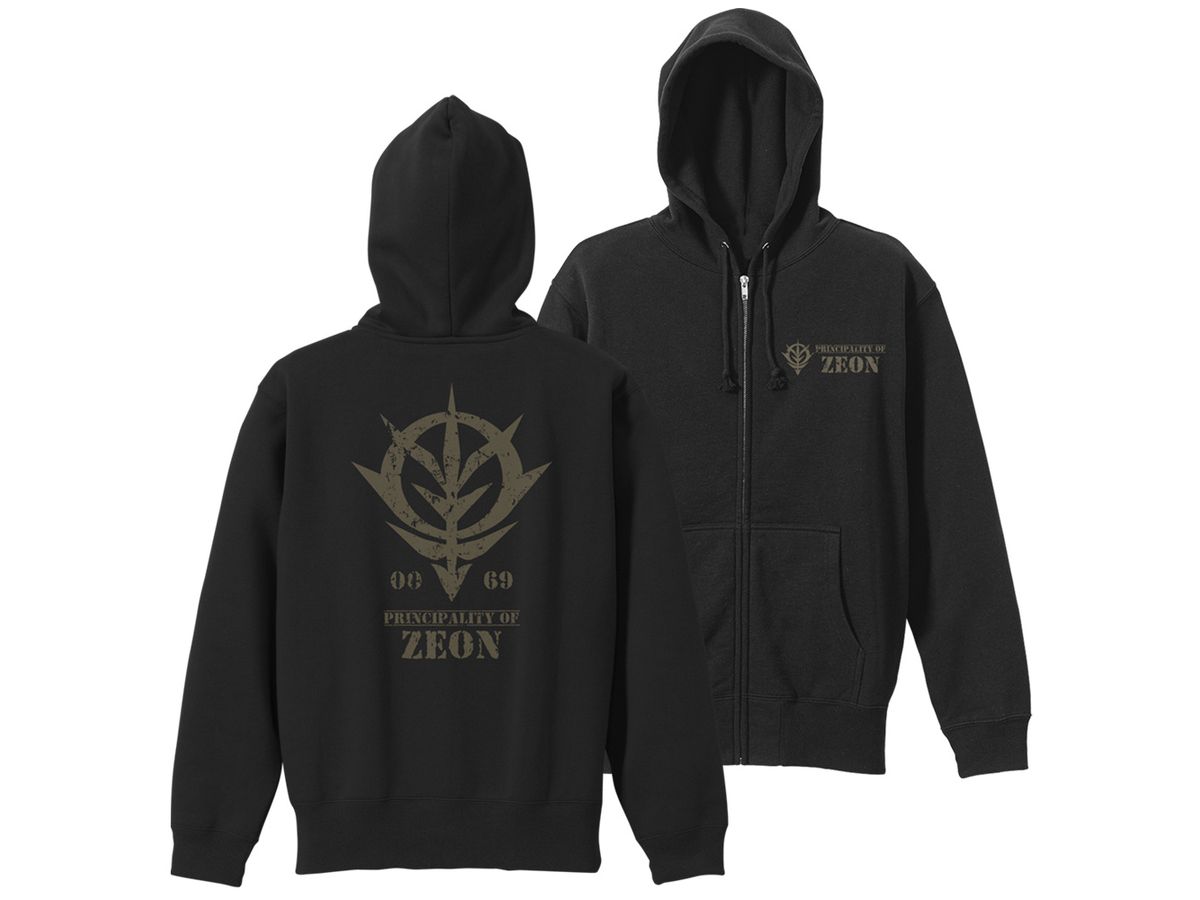 Gundam: The Zeon Army Zip Hoodie Vintage Ver BLACK L