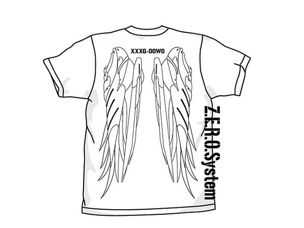 Mobile Report Gundam W: Wing Gundam Zero T-Shirt / White-L