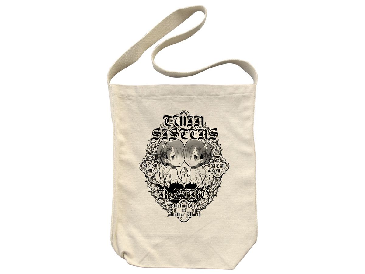 Re:Zero Starting Life in Another World: Twin Ram & Rem Shoulder Tote NATURAL