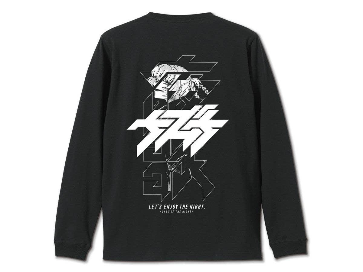 Yofukashi no Uta: Long Sleeve T-Shirt / BLACK-L