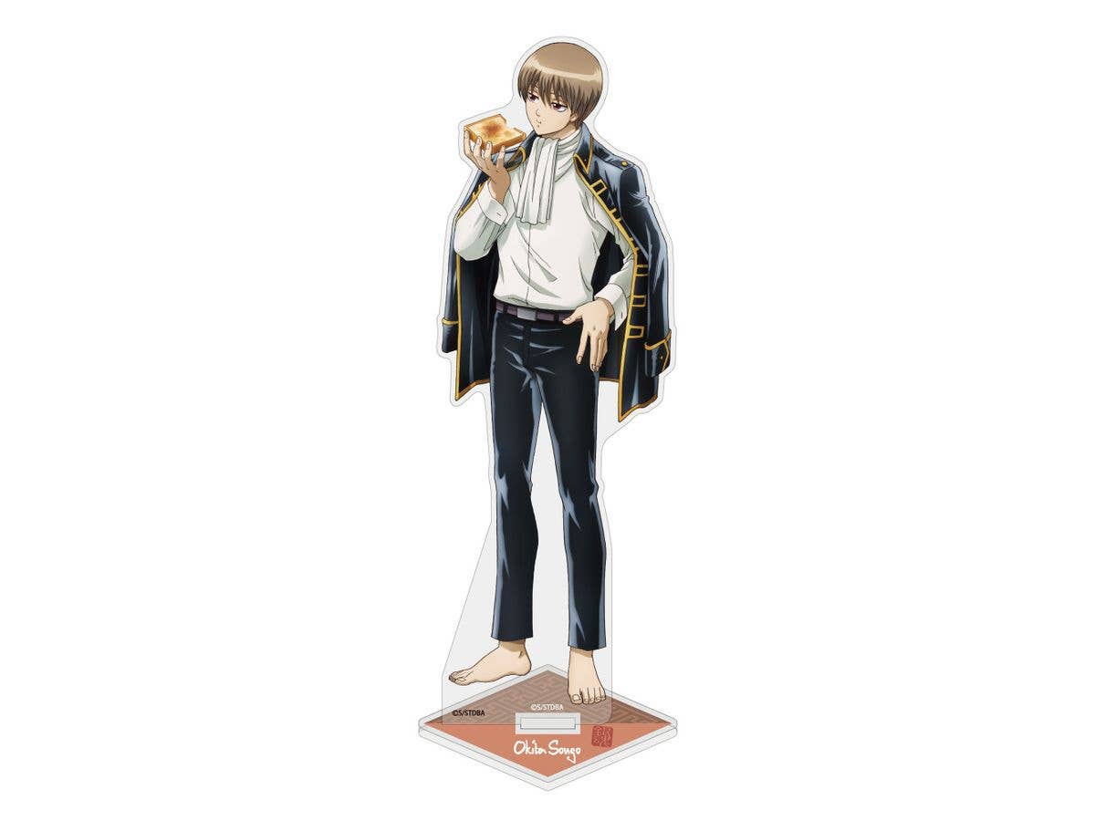Gintama: Newly Illustrated Okita Sougo Acrylic Stand (Large) - Sleepy in the Morning but Gets Ready Ver.