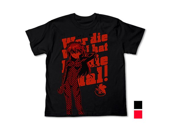 Evangelion: New Movie Asuka T-Shirt / Black-Xl