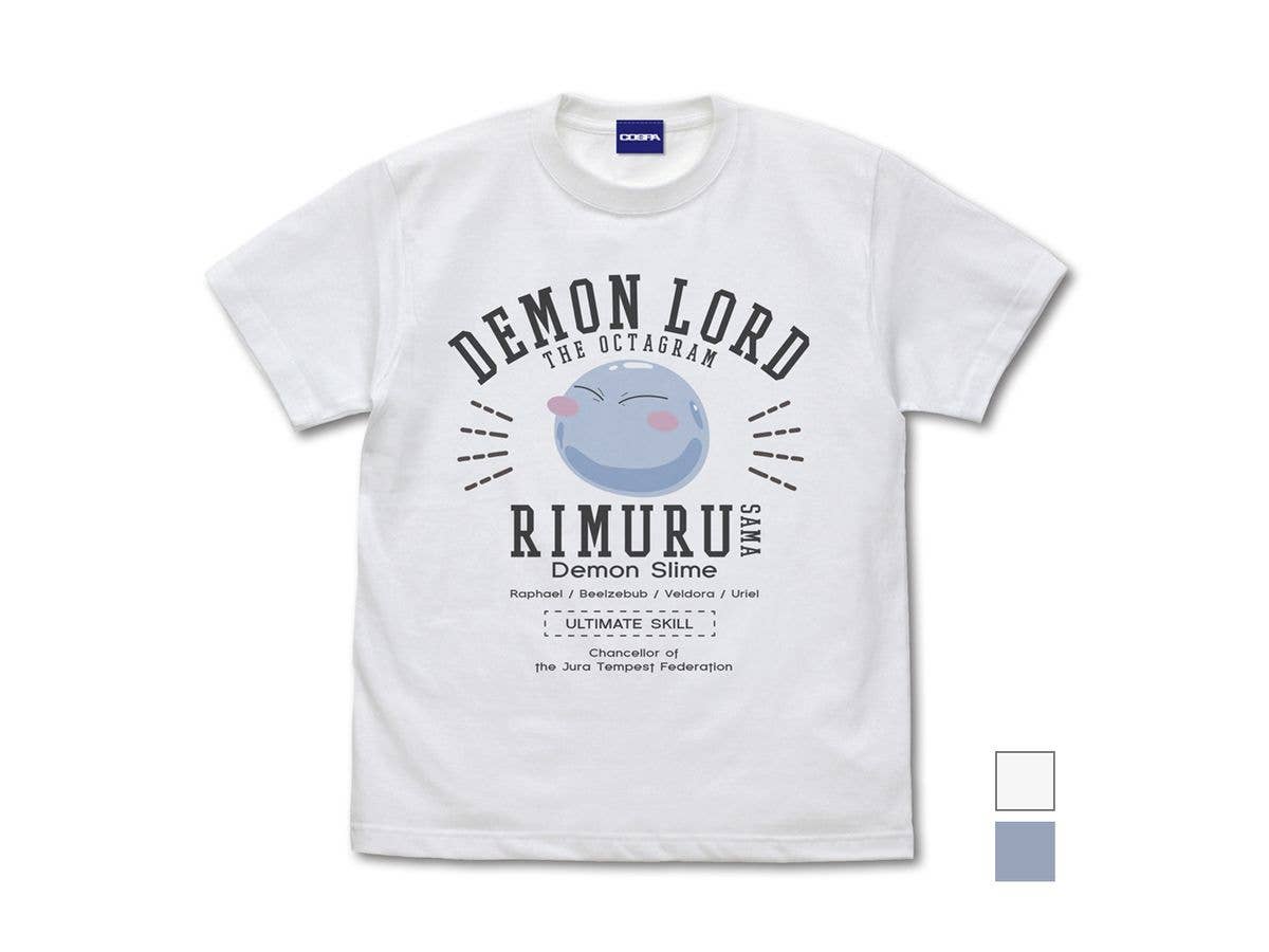 That Time I Got Reincarnated as a Slime: Rimuru-sama College T-Shirt / WHITE-S