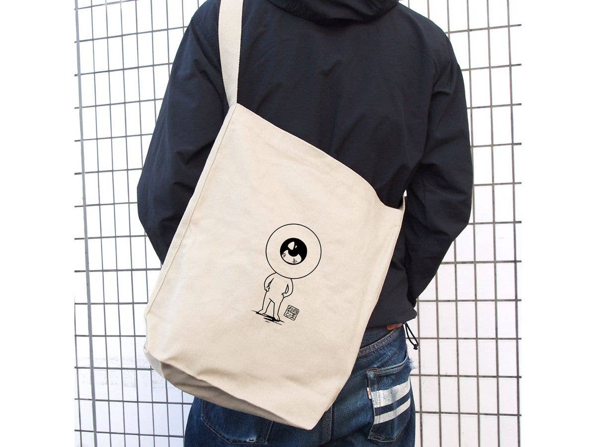 The Birth of Kitaro : Eyeball Dad Shoulder Tote / NATURAL