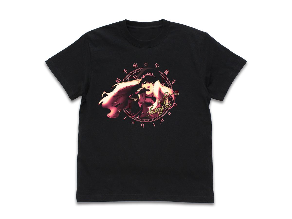 MacrossF: Sagittarius 9pm Don't Be Late T-shirt/BLACK-L