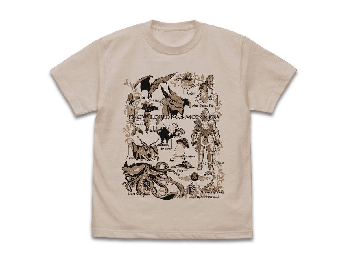 Dungeon Meshi: Monster Encyclopedia T-Shirt / SAND BEIGE - XL