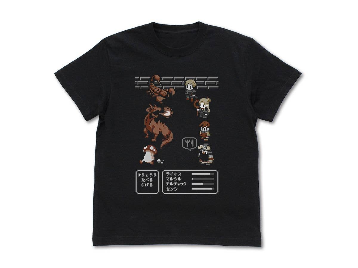 Dungeon Meshi: Dungeon Meshi Pixel Art T-Shirt / BLACK-M