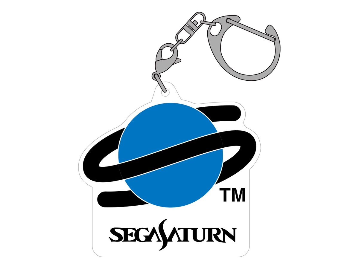 Sega Saturn Logo Rubber Keychain
