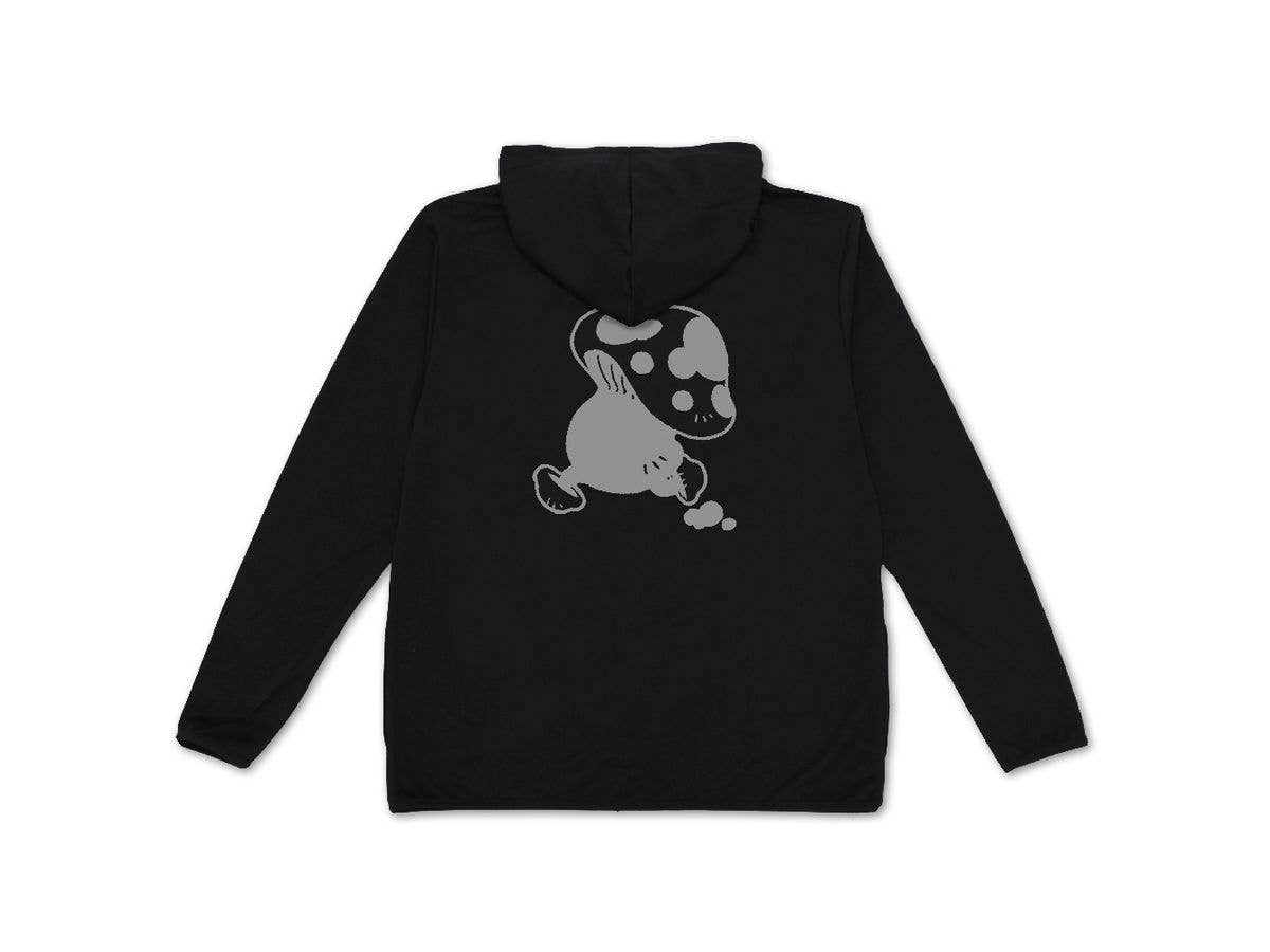 Dungeon Meshi: Walking Mushroom Lightweight Dry Hoodie / BLACK-XL