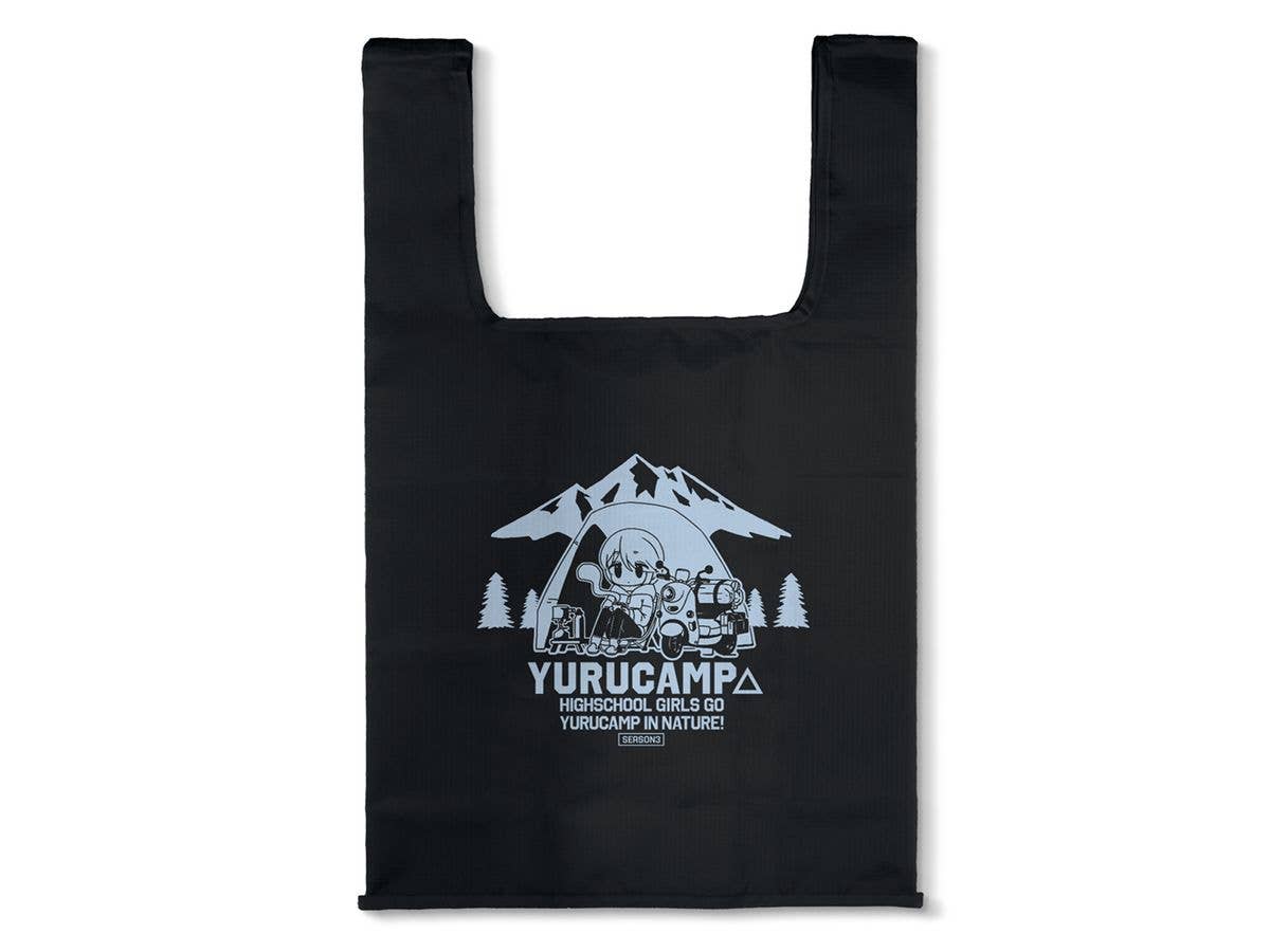 Laid-Back Camp / Yuru Camp Season3: Shima Rin Yuru Camp Eco Bag / Black