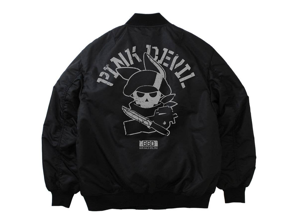 Sword Art Online Alternative Gun Gale Online II: Pink Devil Ma-1 Jacket / Black-M
