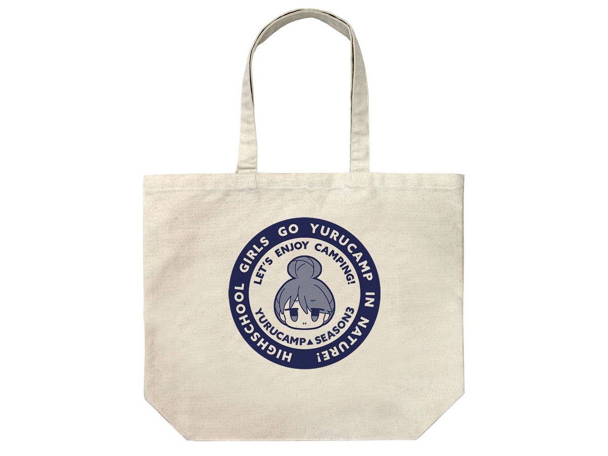 Laid-Back Camp / Yuru Camp Season3: Shima Rin Face Large Tote / Natural