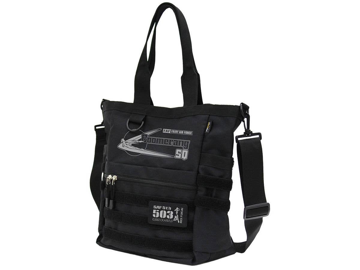 Combat Fairy Yukikaze: Boomerang Sq Functional Tote Bag / Black
