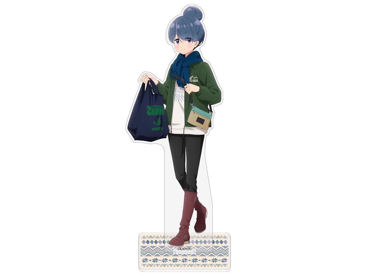 Yuru Camp Season 3: Original Illustration Rin Shima Acrylic Stand (Large) Shopping At Zebra Ver.