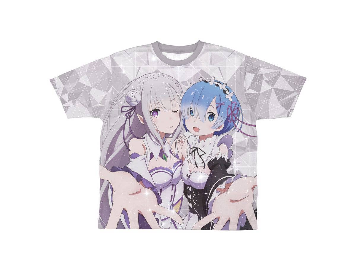 Re:Zero - Starting Life in Another World: Emilia & Rem Double-Sided Full Graphic T-Shirt / M