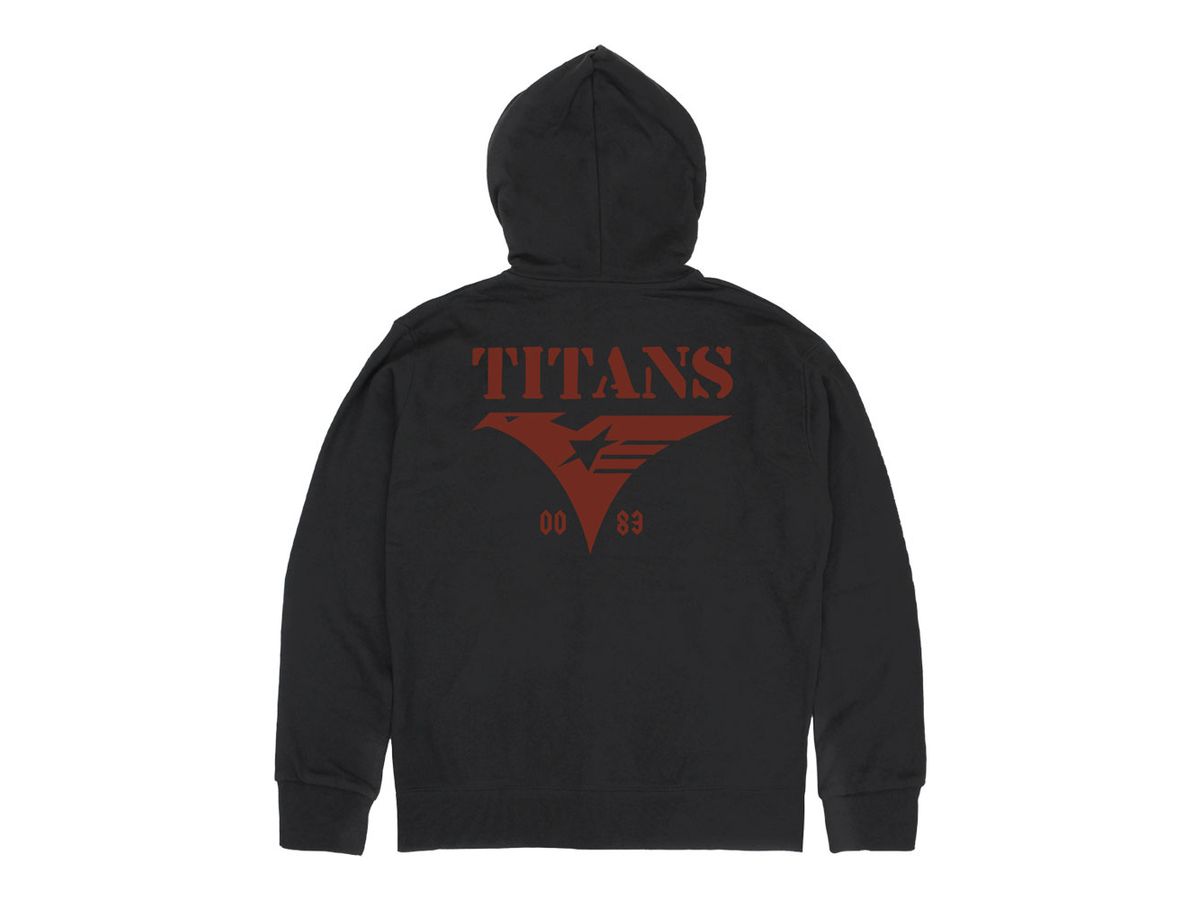 Mobile Suit Z Gundam: Titans U.C.0083 Zip Hoodie / Black-XXL